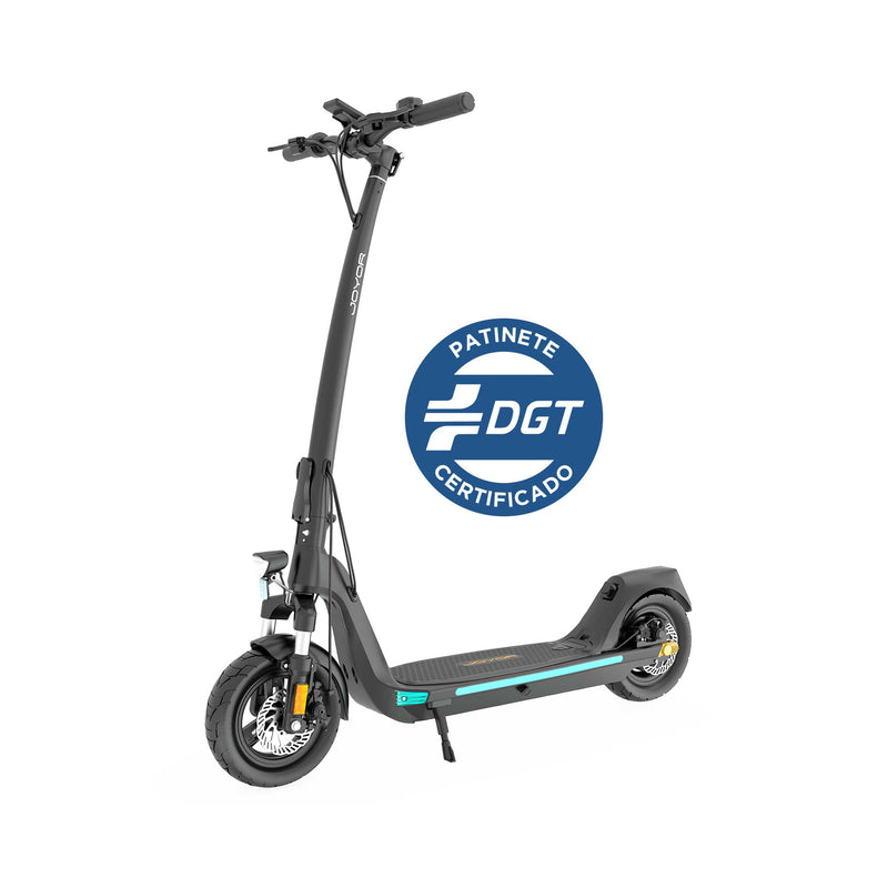 Cargue la imagen en el visor de la galería, Joyor C10 DGT electric scooter with DGT Certified symbol, highlighting its premium quality and urban design