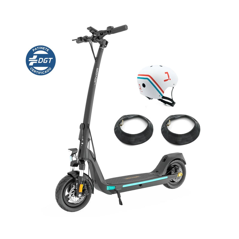 Cargue la imagen en el visor de la galería, Patinete Joyor D10 DGT homologado con accesorios, casco y cámaras de aire