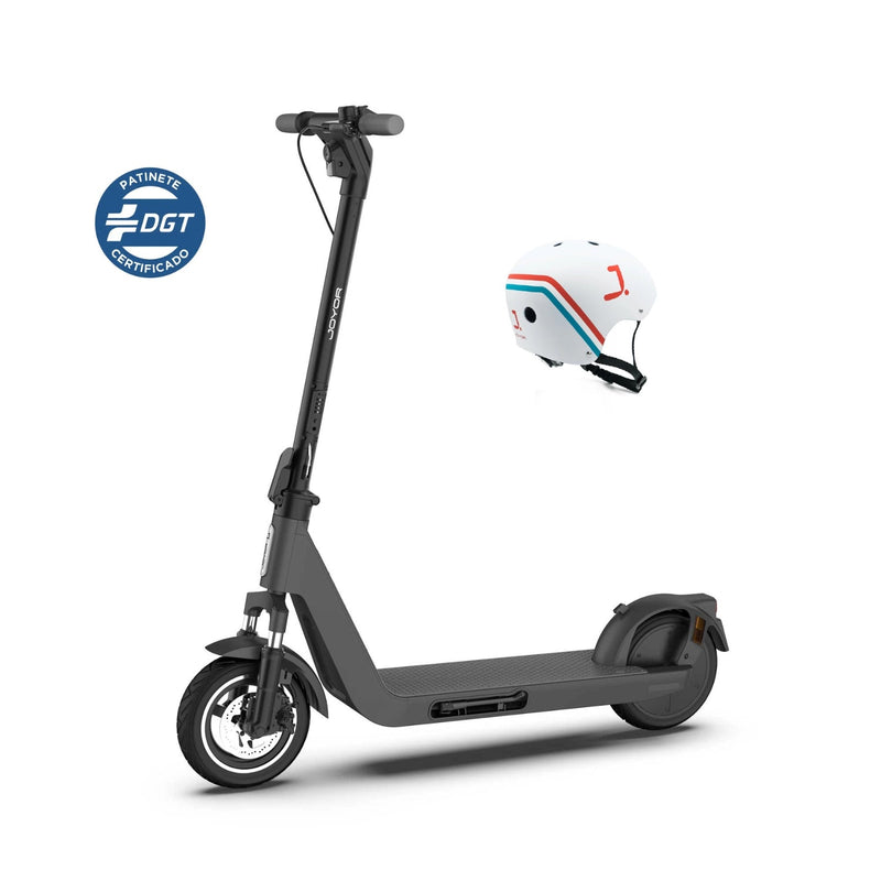 Cargue la imagen en el visor de la galería, Patinete eléctrico Joyor LiteGo 650W con certificación DGT y accesorios de casco y dos cámaras interiores