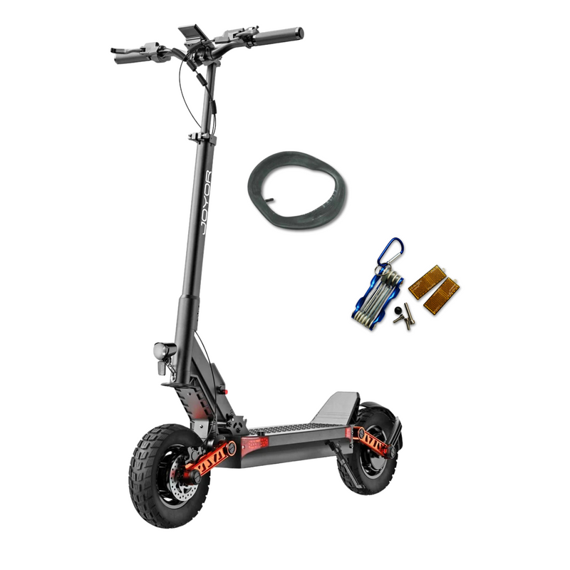 Load image into Gallery viewer, Electric scooter with helmet and accessories on a white background