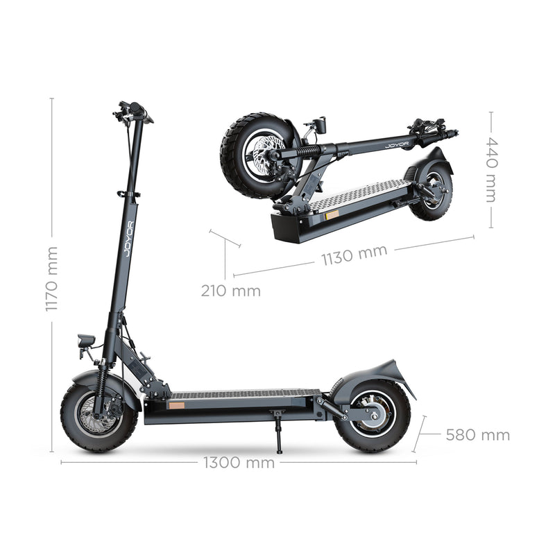 Load image into Gallery viewer, electric scooter joyor y8-s abe measures