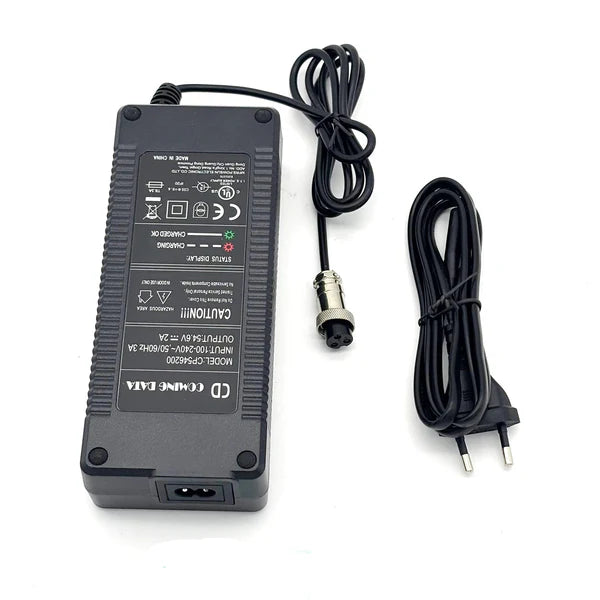 Cargar imagen en el visor de la Galería, original 48v 2a battery charger with m16 3 pin aviation connector
