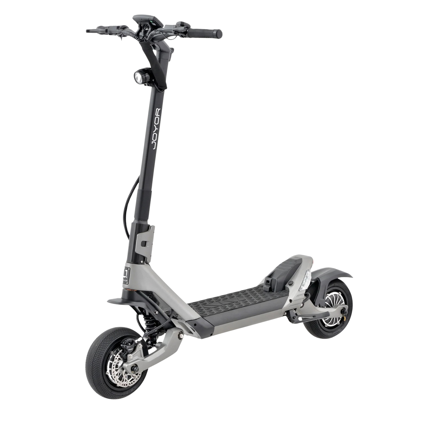 Electric scooter with on a white background