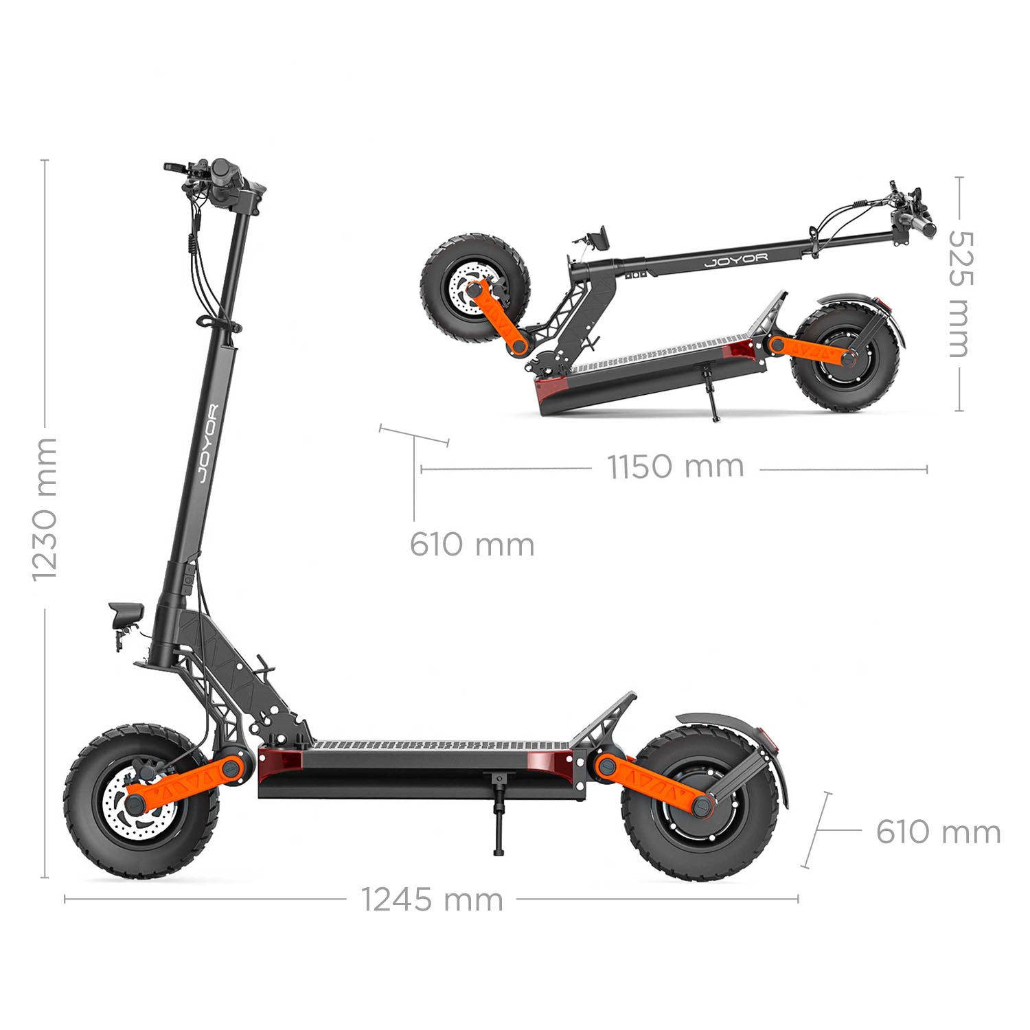 Joyor S8-S-Z Dual Motor Electric Scooter 1200W 80km Range