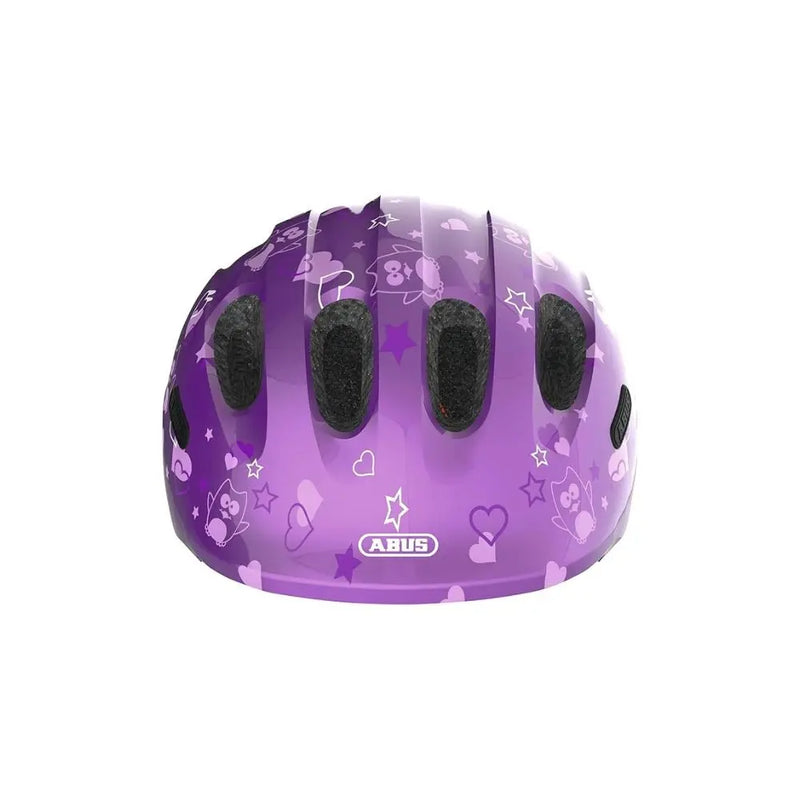 Charger l’image dans la visionneuse de la galerie, Purple children's helmet with decorative patterns on a white background
