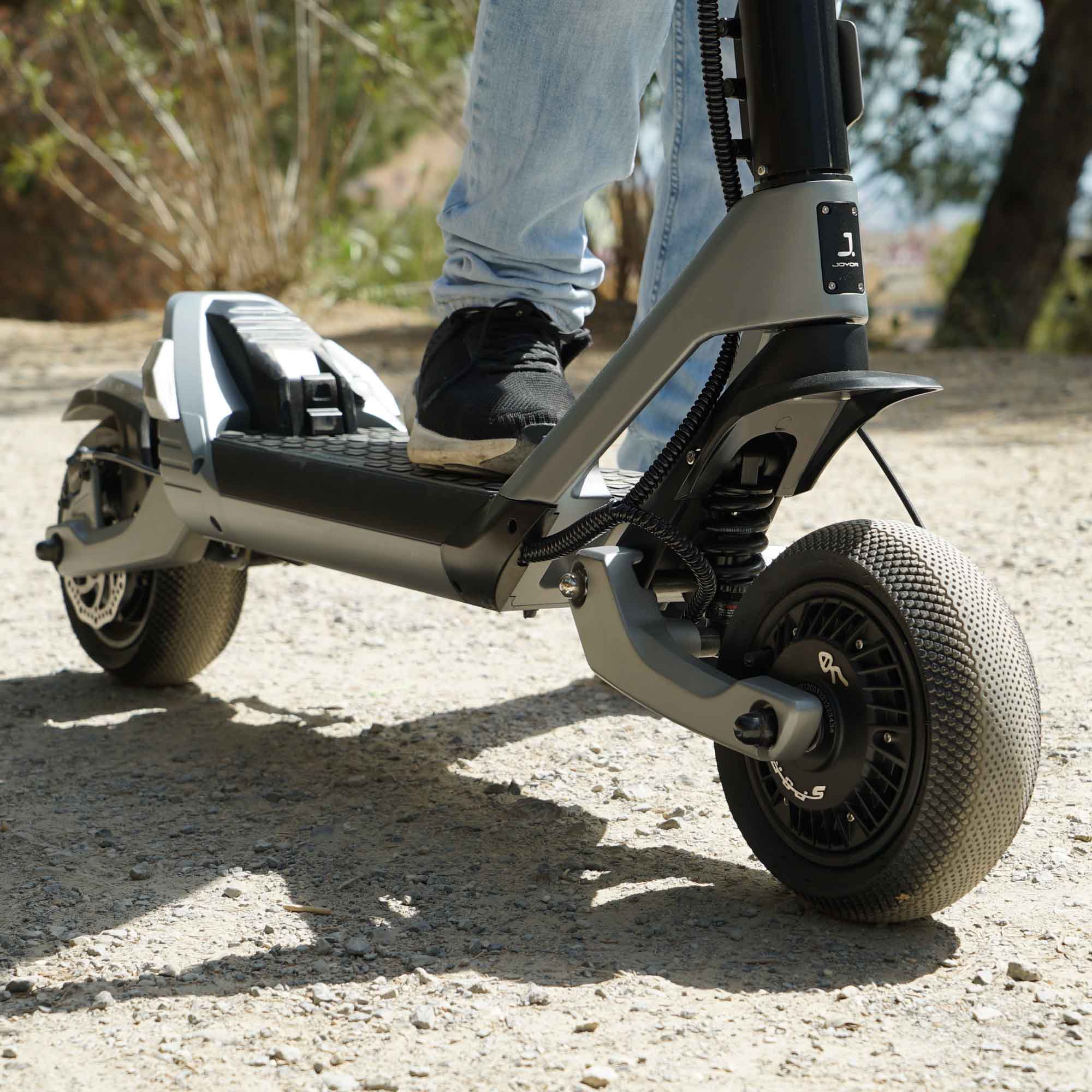 electric scooter joyor luxerider all terrain front rear