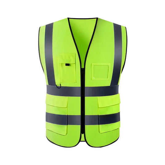 EWRV001 high visibility reflective safety vest with storage pockets for electric scooters and cycling