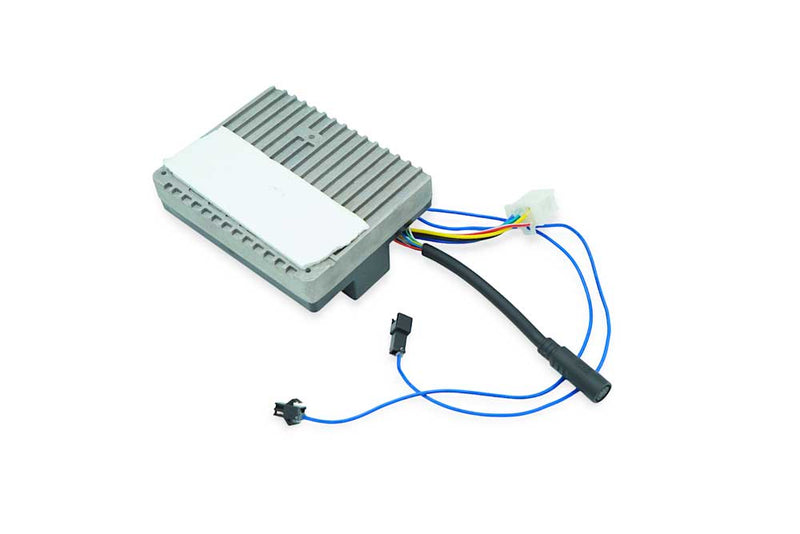 Load image into Gallery viewer, Electric scooter controller with banana type connector and various wires, predominantly in white and silver color.
