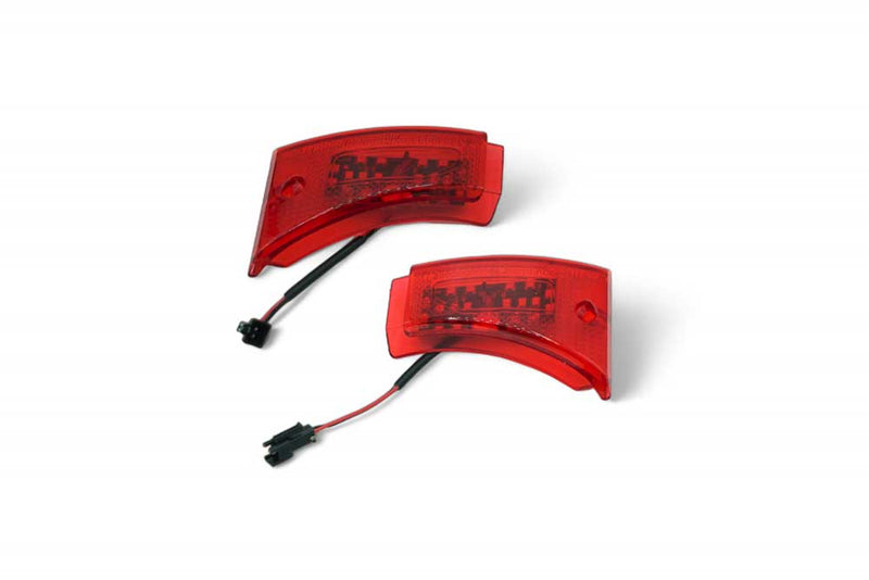 Load image into Gallery viewer, A pair of red front sidelights with covers for Joyor S5 / S10-S scooters
