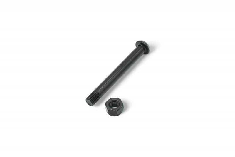Bild in der Galerieansicht laden, A black screw for folding base of an electric scooter, isolated on a white background.
