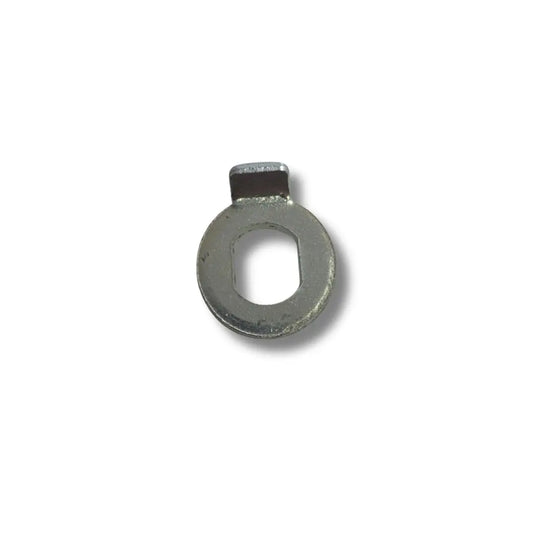 Metal washer on a white background