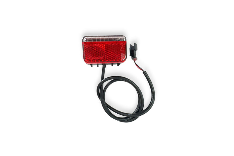 Load image into Gallery viewer, Red LED bike tail light for S5 ABE with cable on a white background

