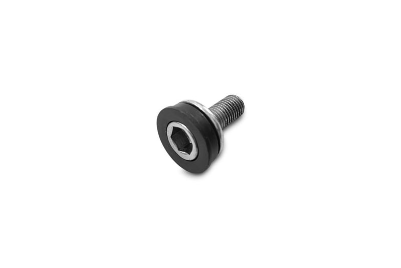 Charger l'image dans la visionneuse de la galerie, A black swingarm screw, typically used for connecting the axle to the swingarm in the suspension of a Joyor electric scooter.
