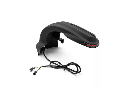 Black rear mudguard with integrated light for Joyor Y5S / Y10 electric scooter, displayed on a white background.