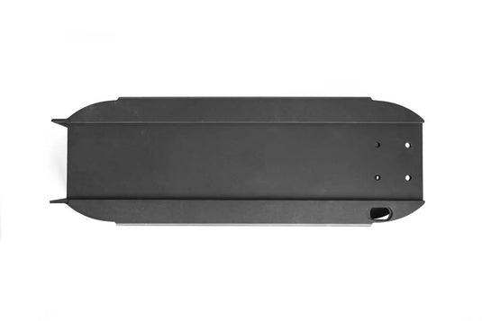 Black chassis part for a Joyor electric scooter, displayed on a white background.