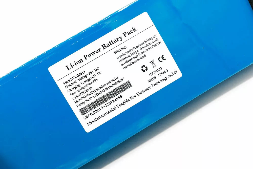 Joyor F3 lithium battery technical label