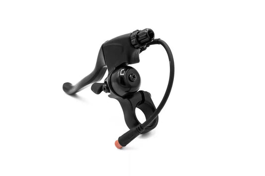 A black left brake handle with bell for Joyor electric scooters S5 / Y10 DGT / Y8S ABE