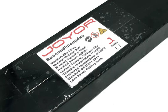 Joyor lithium battery technical label detail